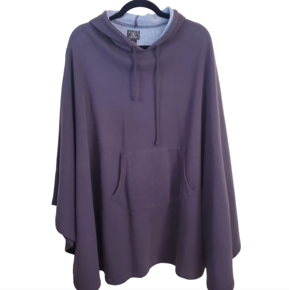 Lucky Brand Vintage Gray Hooded Cape Size M/L